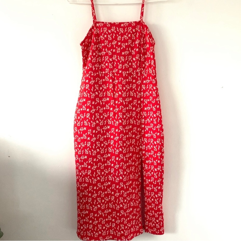 Zara red midi dress